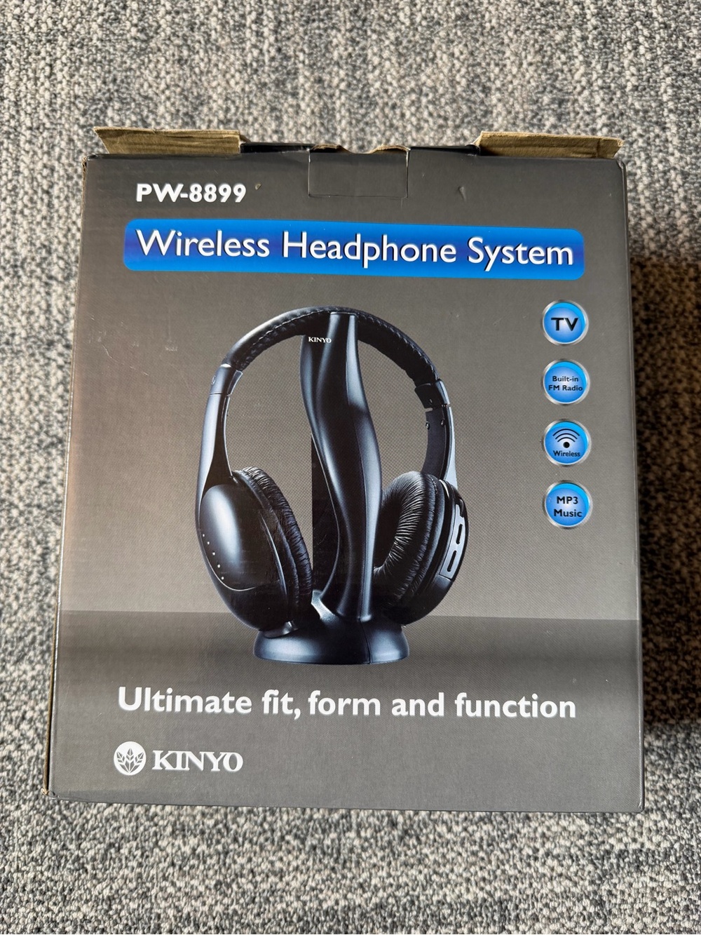 NEW PW-8899 Wireless On-Ear Headphones in Black